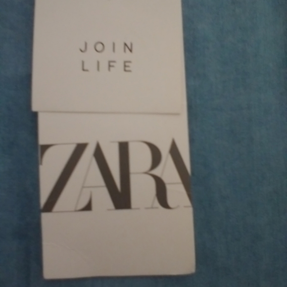 NWT ZARA CHAMBRAY DENIM MIDI SKIRT - Picture 2 of 2